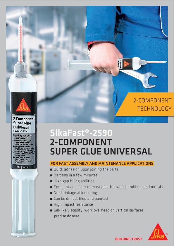 SikaFast®-2590 – Dwuskładnikowy supermocny klej uniwersalny (en)