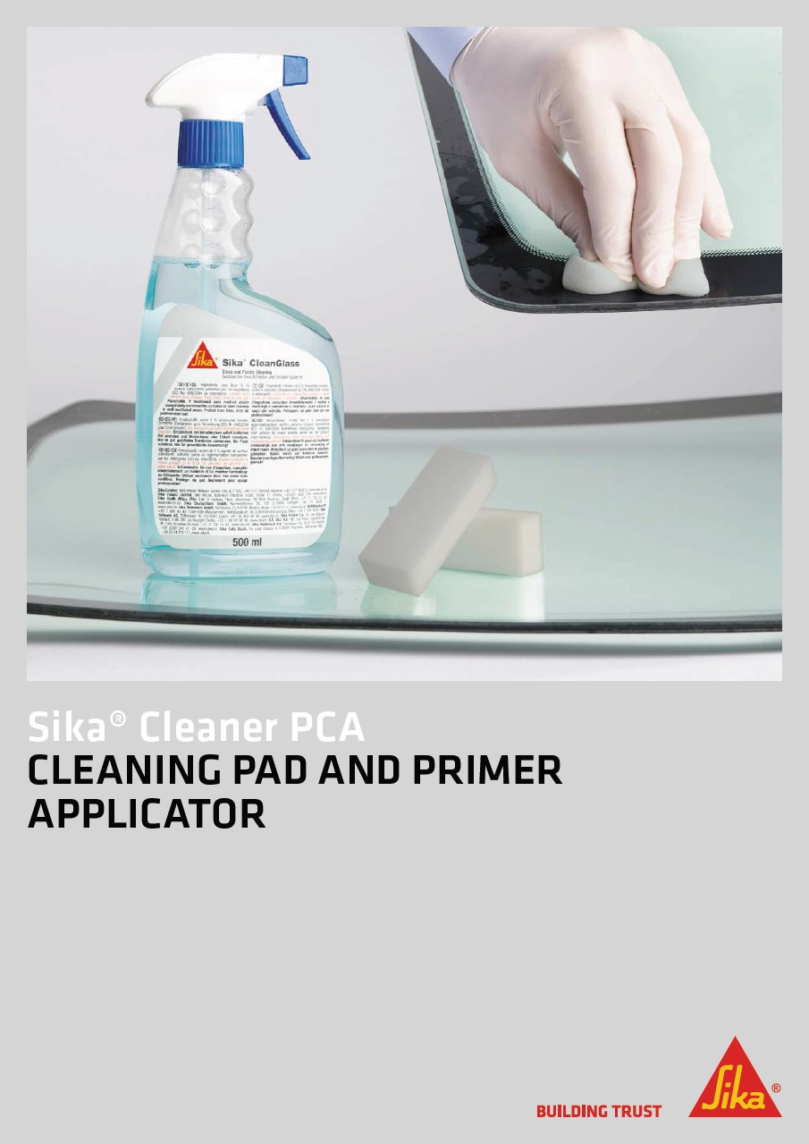 Sika® Cleaner PCA – Gąbka do czyszczenia i aplikator podkładu Ulotka (EN)