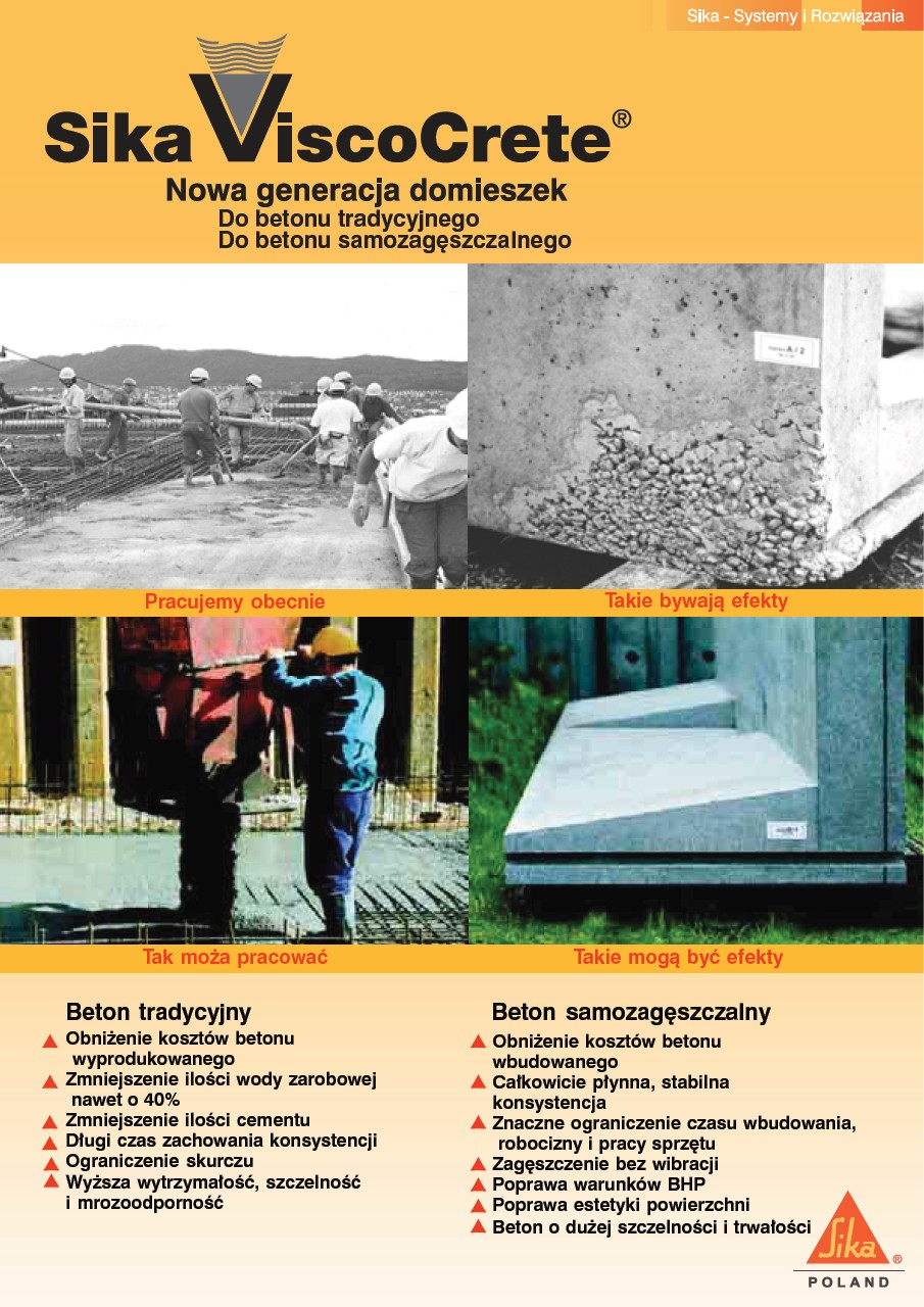 Domieszki do betonu Sika ViscoCrete