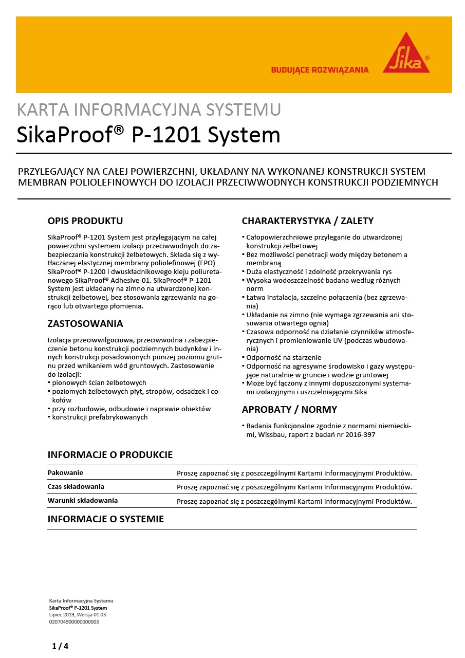 SikaProof® P-1201 System