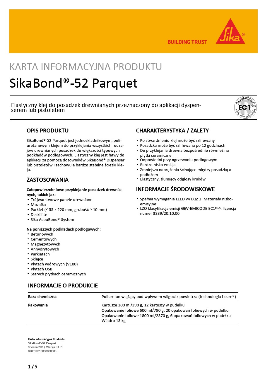 SikaBond®-52 Parquet