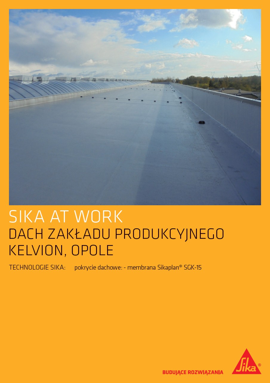 Dach zakładu produkcyjnego Kelvion w Opolu