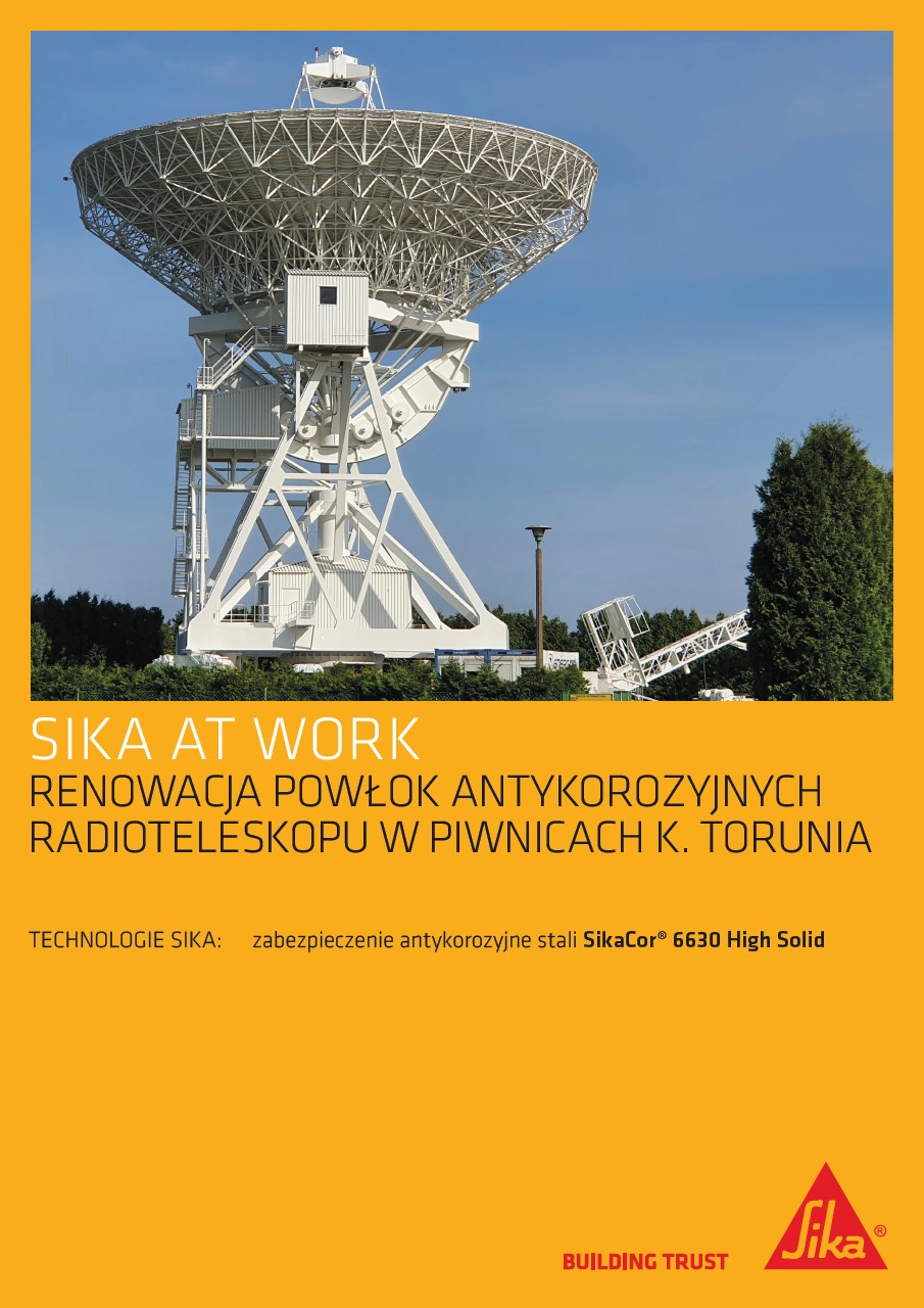 Renowacja powłok antykorozyjnych radioteleskopu w Piwnicach k. Torunia