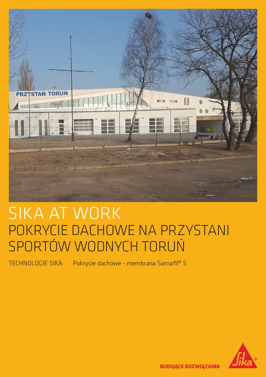 Dach na przystani sportów wodnych Toruń