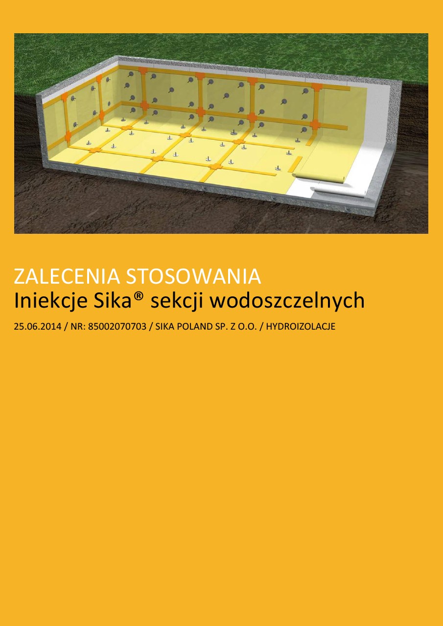 Iniekcje Sika sekcji wodoszczelnych