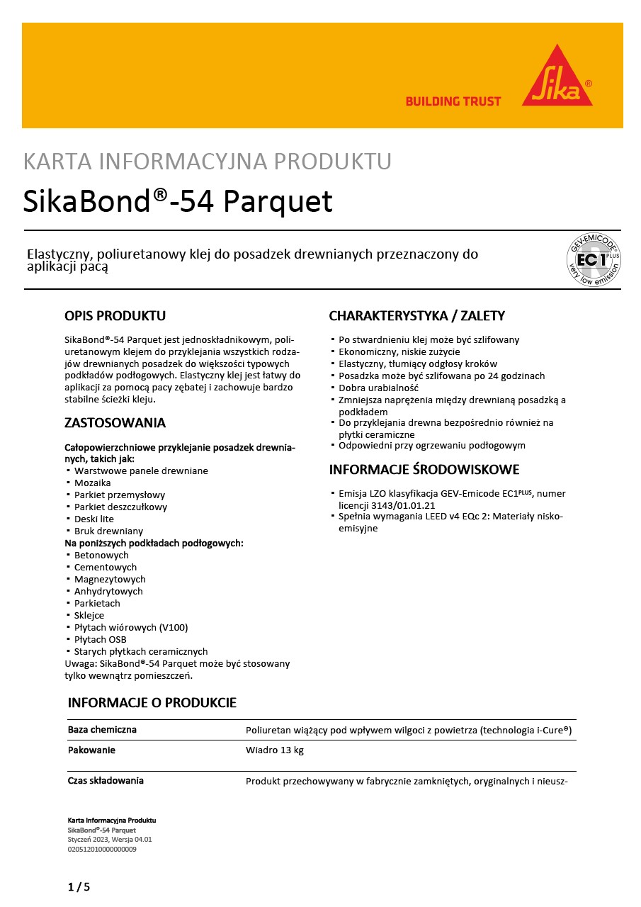 SikaBond®-54 Parquet