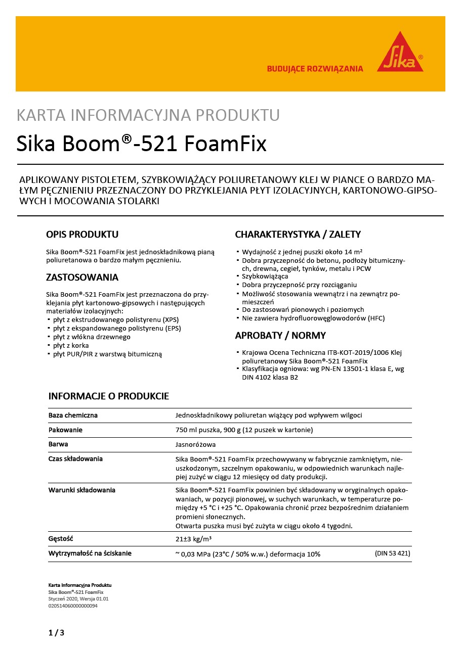 Sika Boom®-521 FoamFix