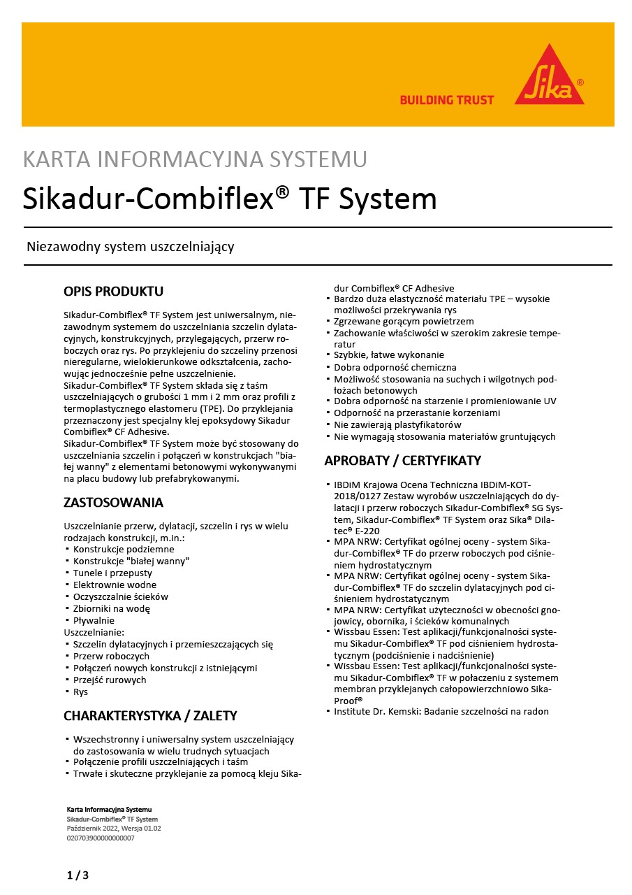 Sikadur-Combiflex® TF System