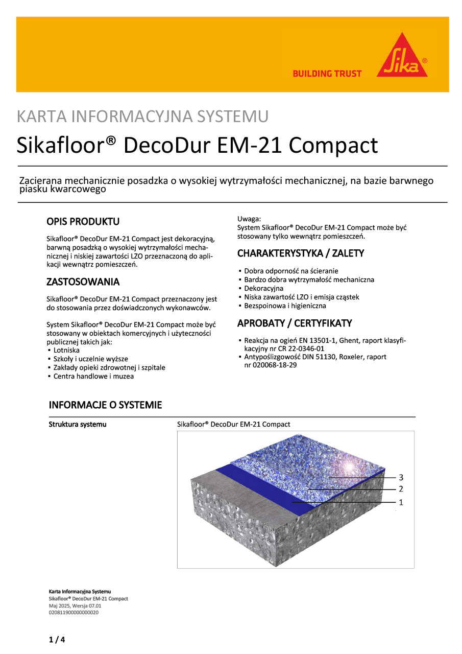 Sikafloor® DecoDur EM-21 Compact
