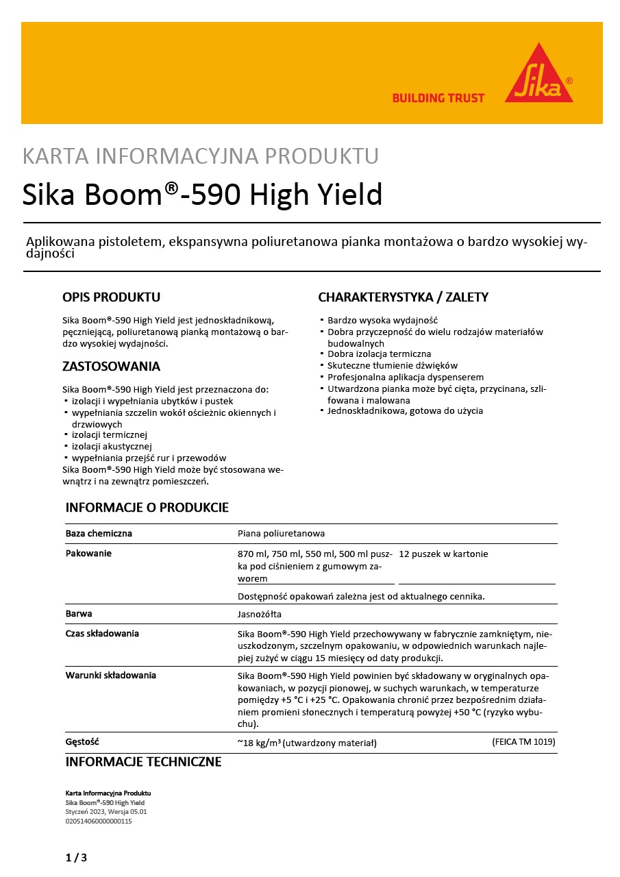 Sika Boom®-590 High Yield